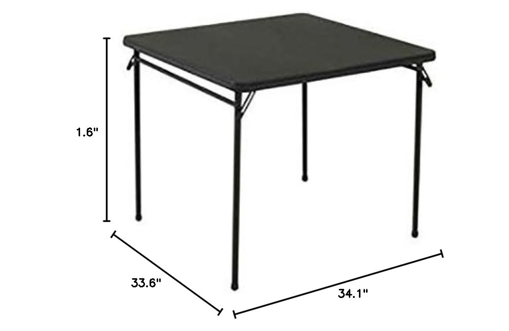 Black Square Folding Table 34"x34" Q835951