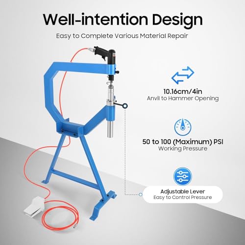 Pneumatic Planishing Hammer with Foot Pedal, 3 Anvil Sizes A321383