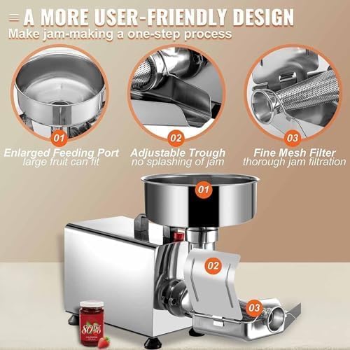 Electric Stainless Steel Tomato Strainer Food Milling Machine P499