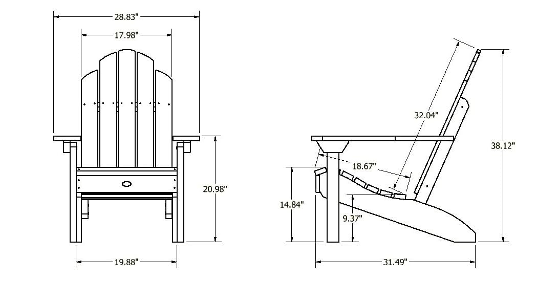 Nantucket Blue Adirondack Chair Z6212