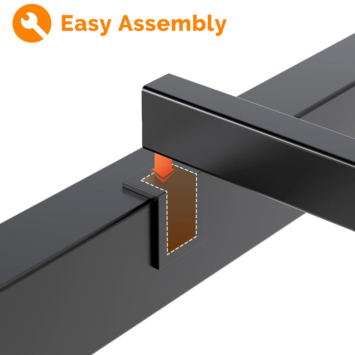 Twin Bed Frame Set of 2 with LED Headboard and USB Charging Station Y24304