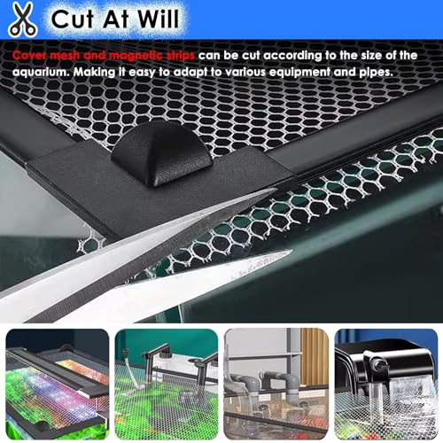 Aquarium Anti-Jump Net Cover (55.1" x 23.6") J769369
