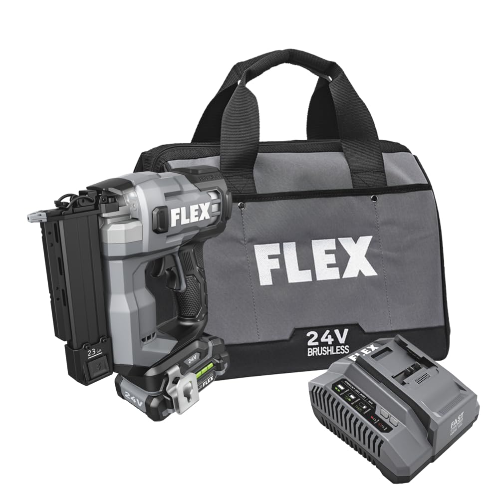 24V Brushless Cordless 23-Gauge Pin Nailer Kit with 2.5Ah Battery D51233