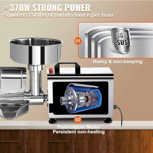 Electric Stainless Steel Tomato Strainer Food Milling Machine P499