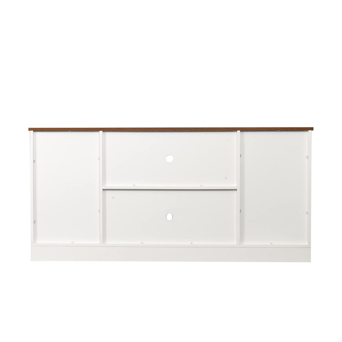 Sliding Barn Door Wood TV Stand with Adjustable Shelves F28529