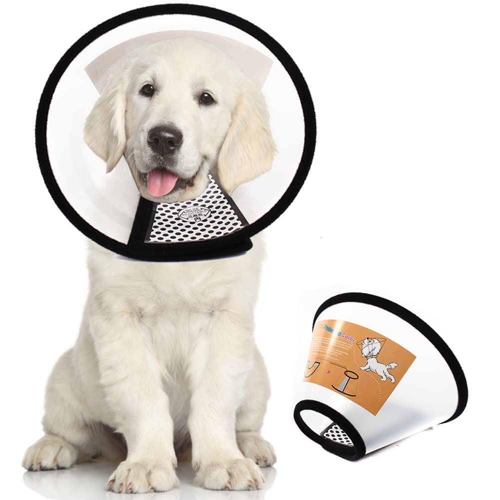 Adjustable Plastic Pet Recovery Collar Cone (S) M58949