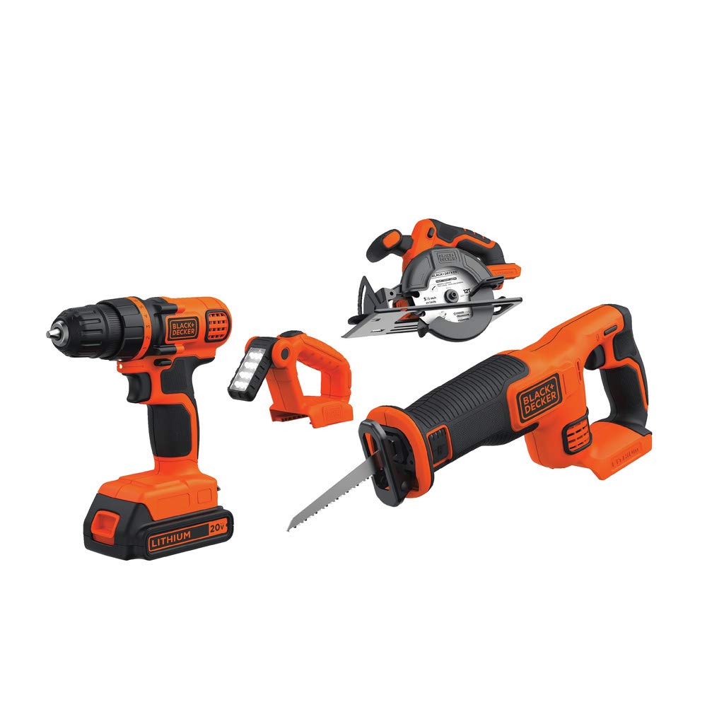 20V MAX 4-Tool Cordless Power Tool Combo Kit with 2 Batteries and Charger X6539