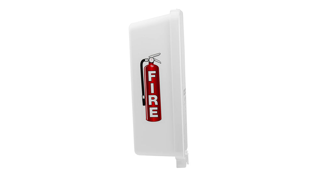 3 Pack White Wall-Mounted Fire Extinguisher Cabinet with Clear Pull-Cover T214946