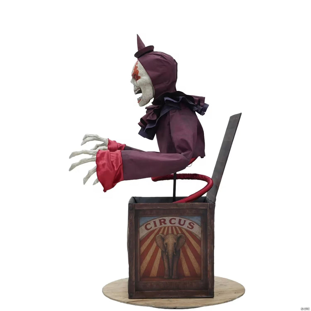 5 Ft. Skeleton Clown Halloween Decoration V460