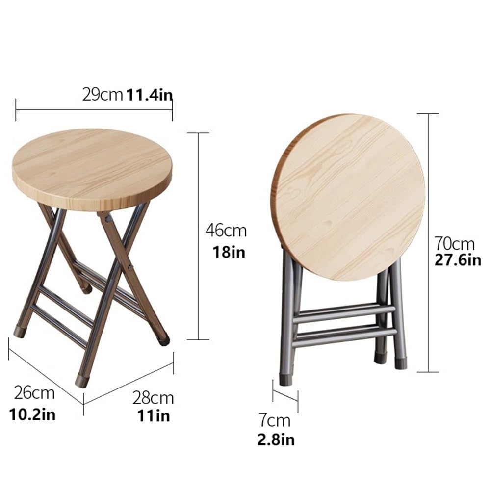 18 Inch Black Folding Stool 330 Lbs Capacity B136