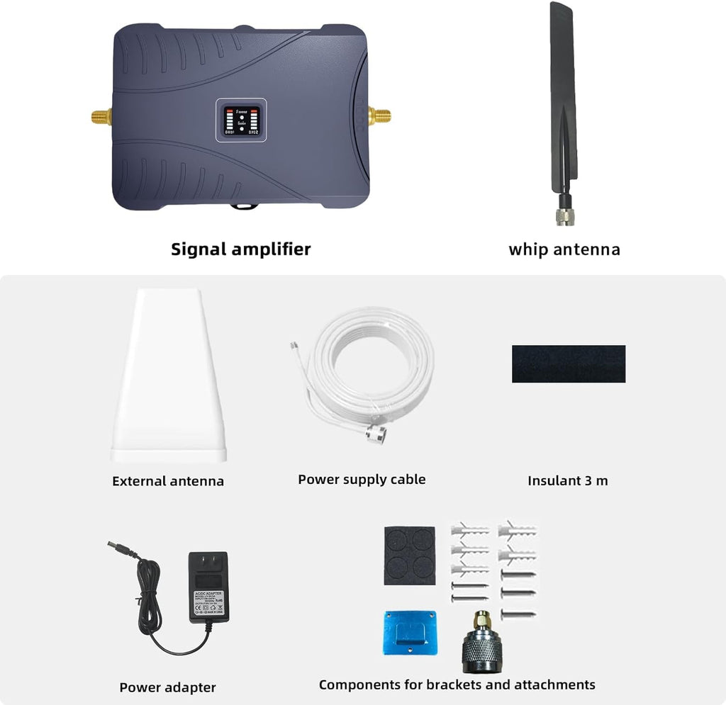 Cell Phone Signal Booster for Home Up to 2,500 sq ft Band 5/12/13/17 Q4461