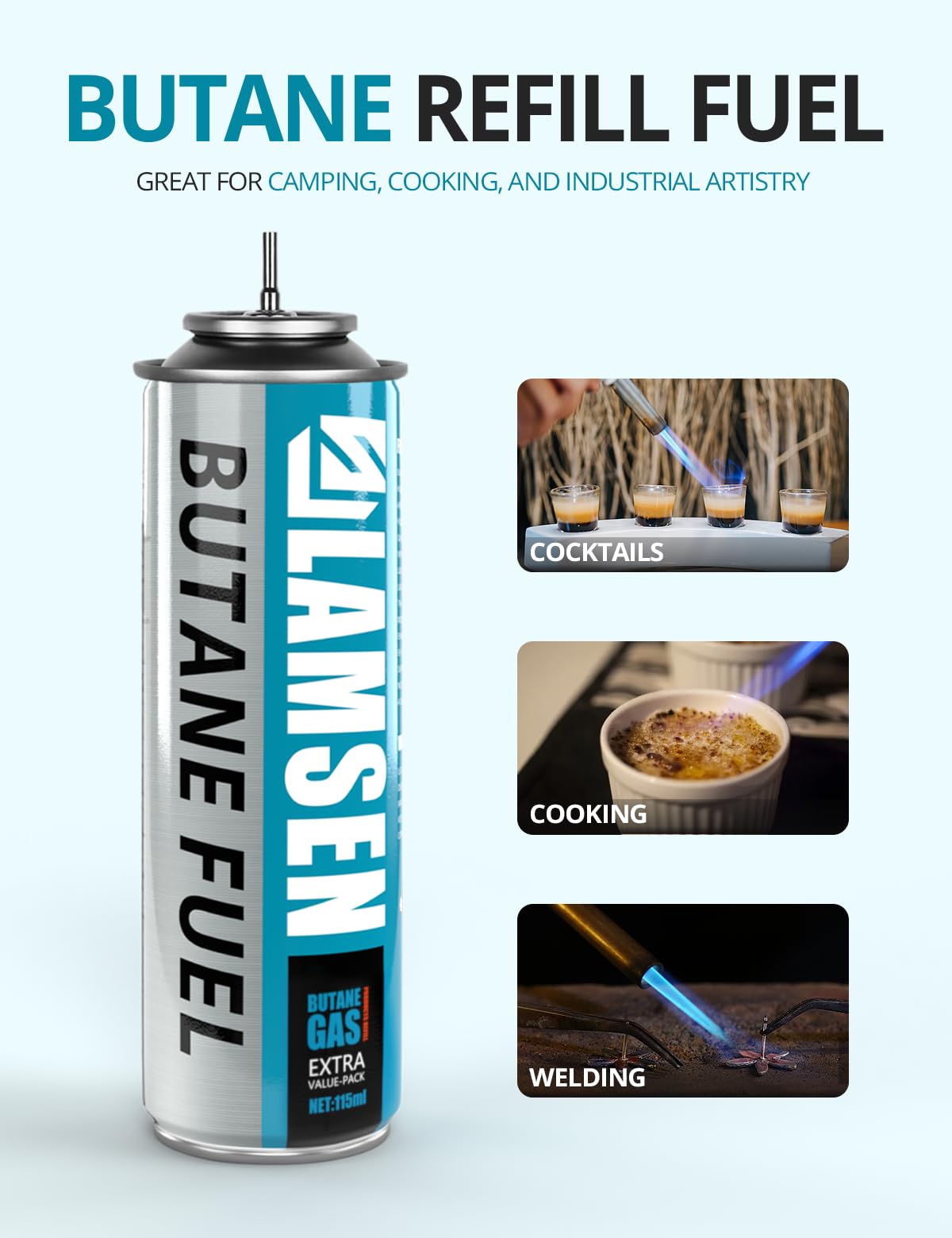Butane Refill 115ml 3 Can L693755