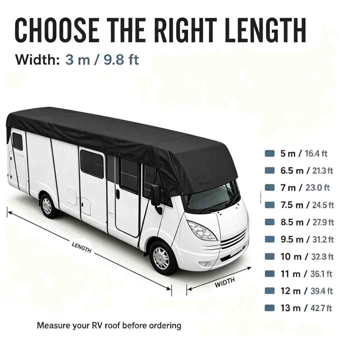 Camper Cover, Grey, 5m×3m J16528