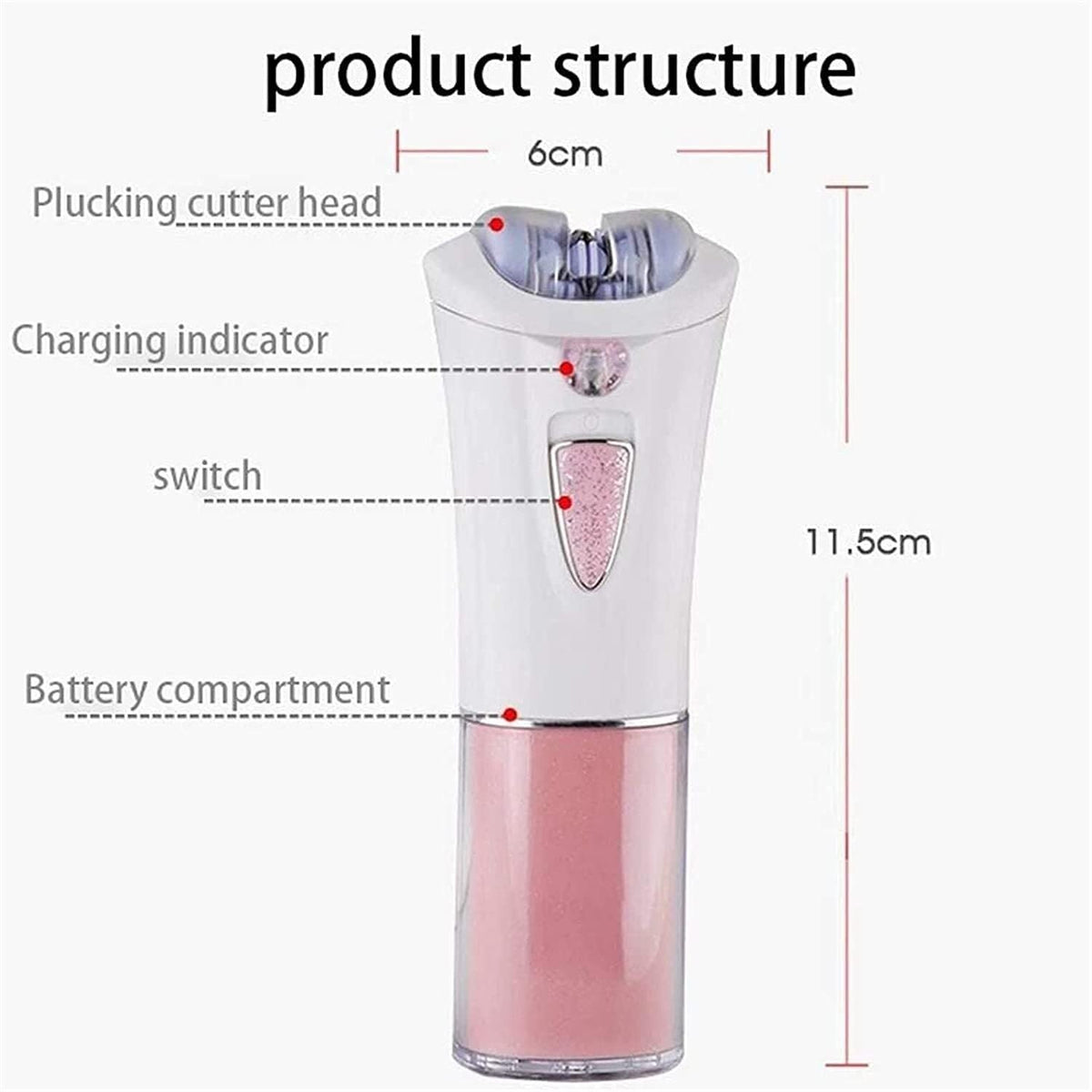 Battery Powered Epilator Mini Shaver Trimmer Razor Q44067
