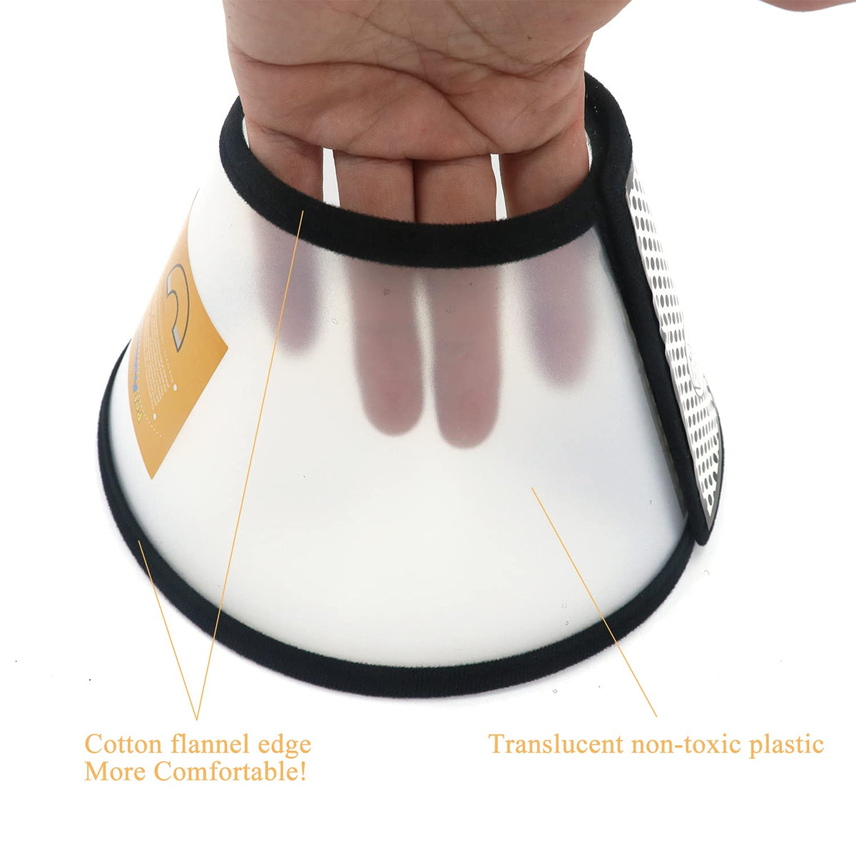 Adjustable Plastic Pet Recovery Collar Cone (S) M58949