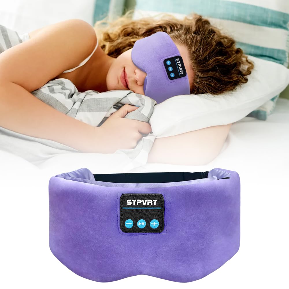 Bluetooth Sleep Mask Wireless Headphones Purple A174