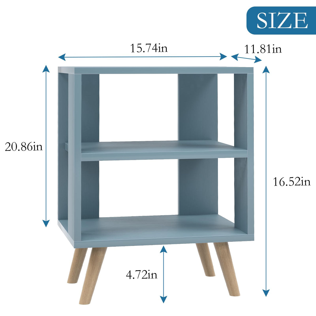 Blue 2-Tier Kids Nightstand I7376