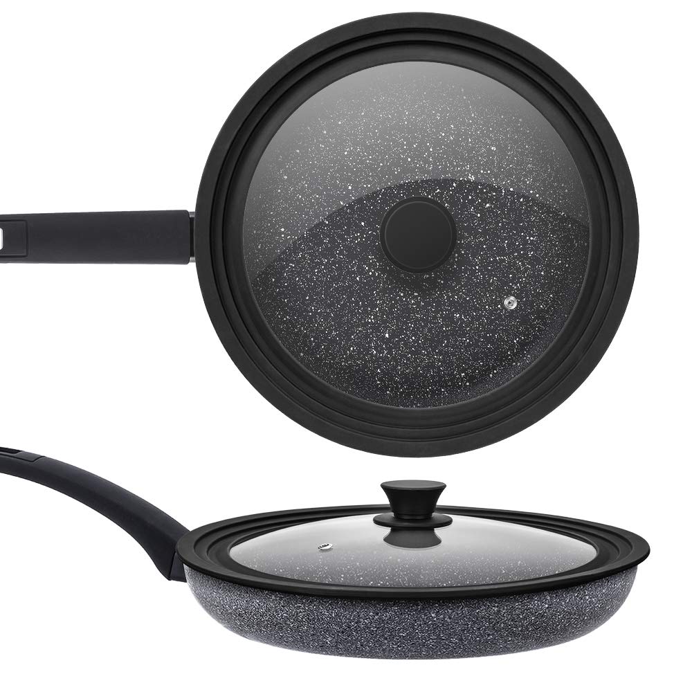 Tempered Glass Universal Lid with Silicone Rim Fits 10.5", 11" and 12" Cookware W355