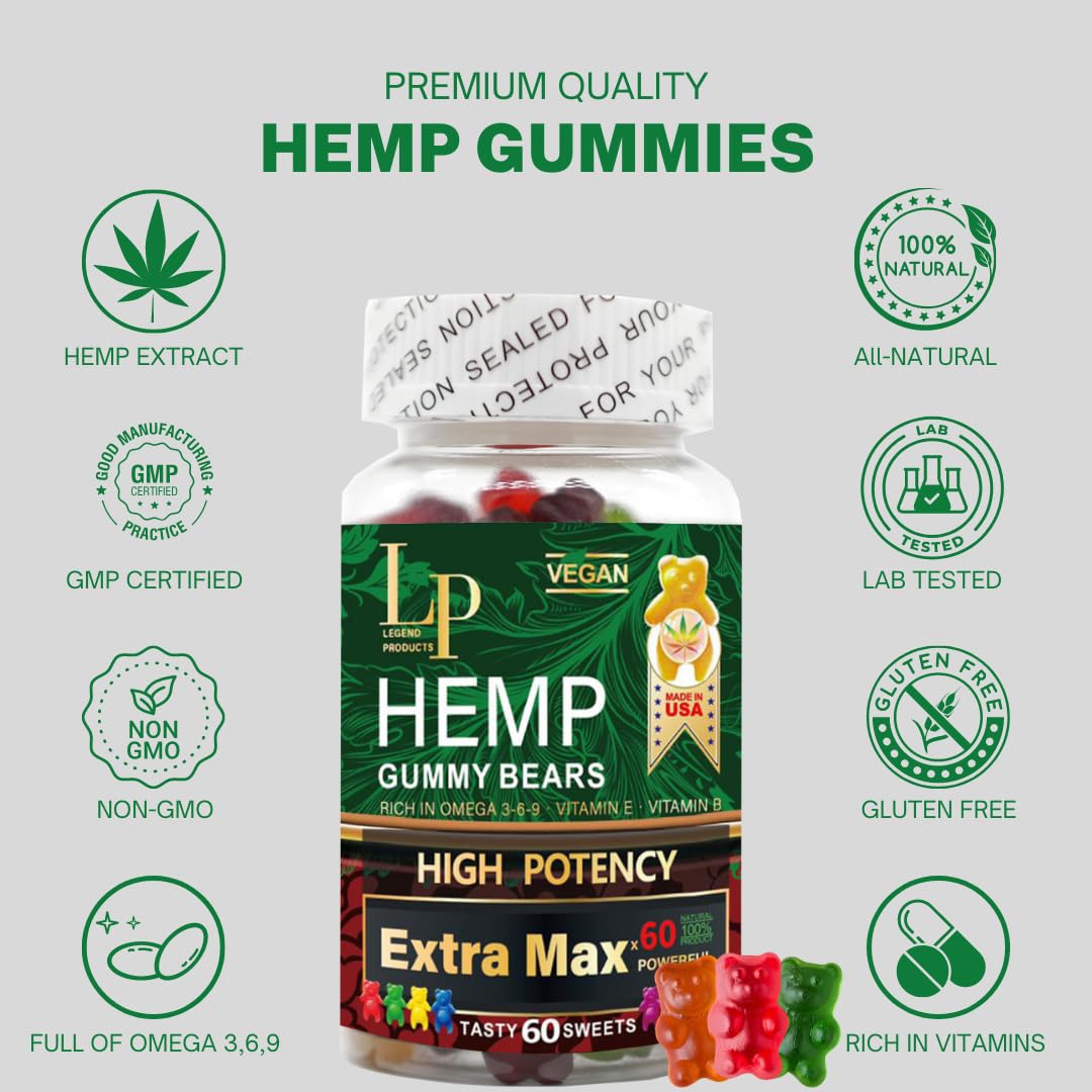 Organic Hemp Extract Gummies 60 Gummies T846356