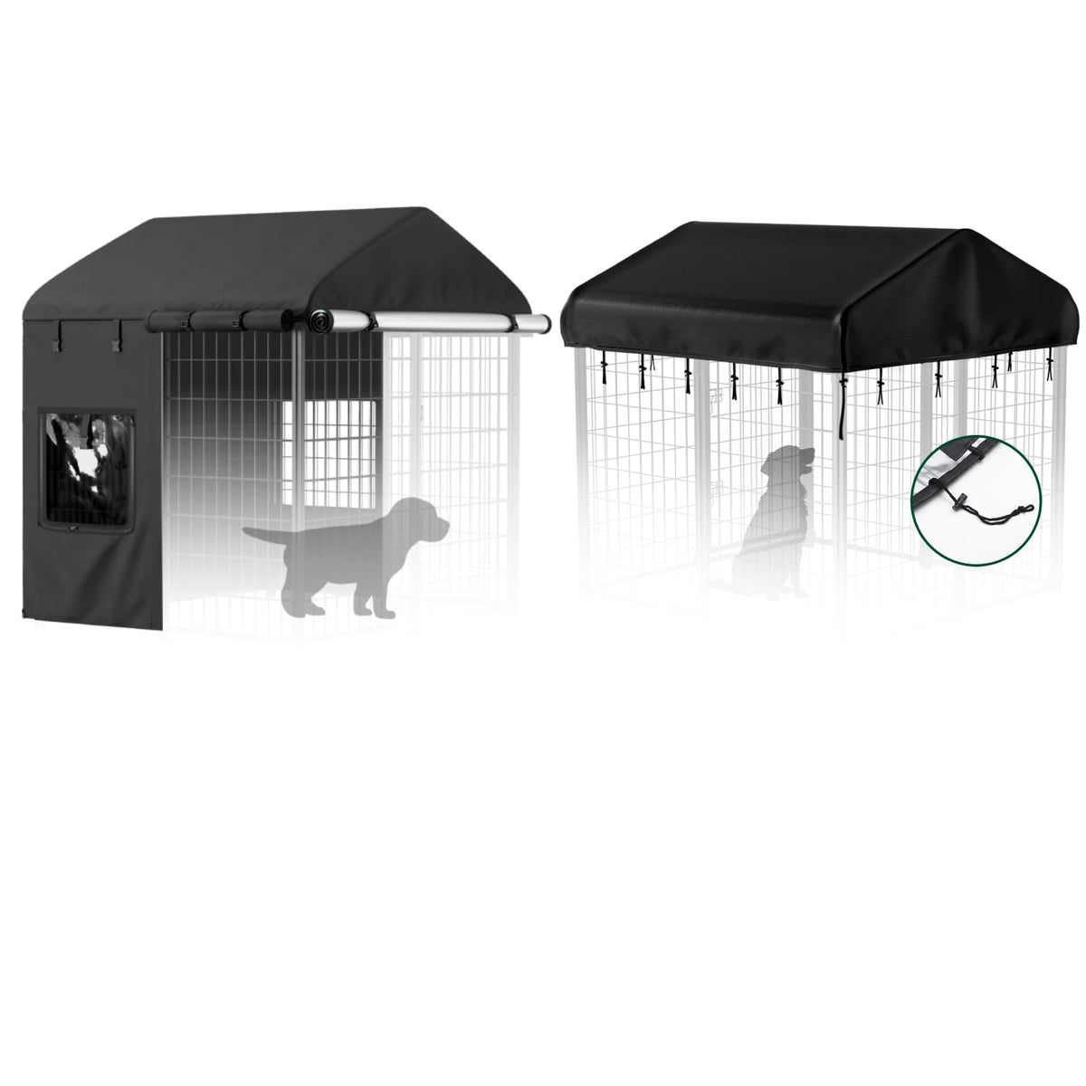 Dog Kennel Cover with 4 Windows P83924