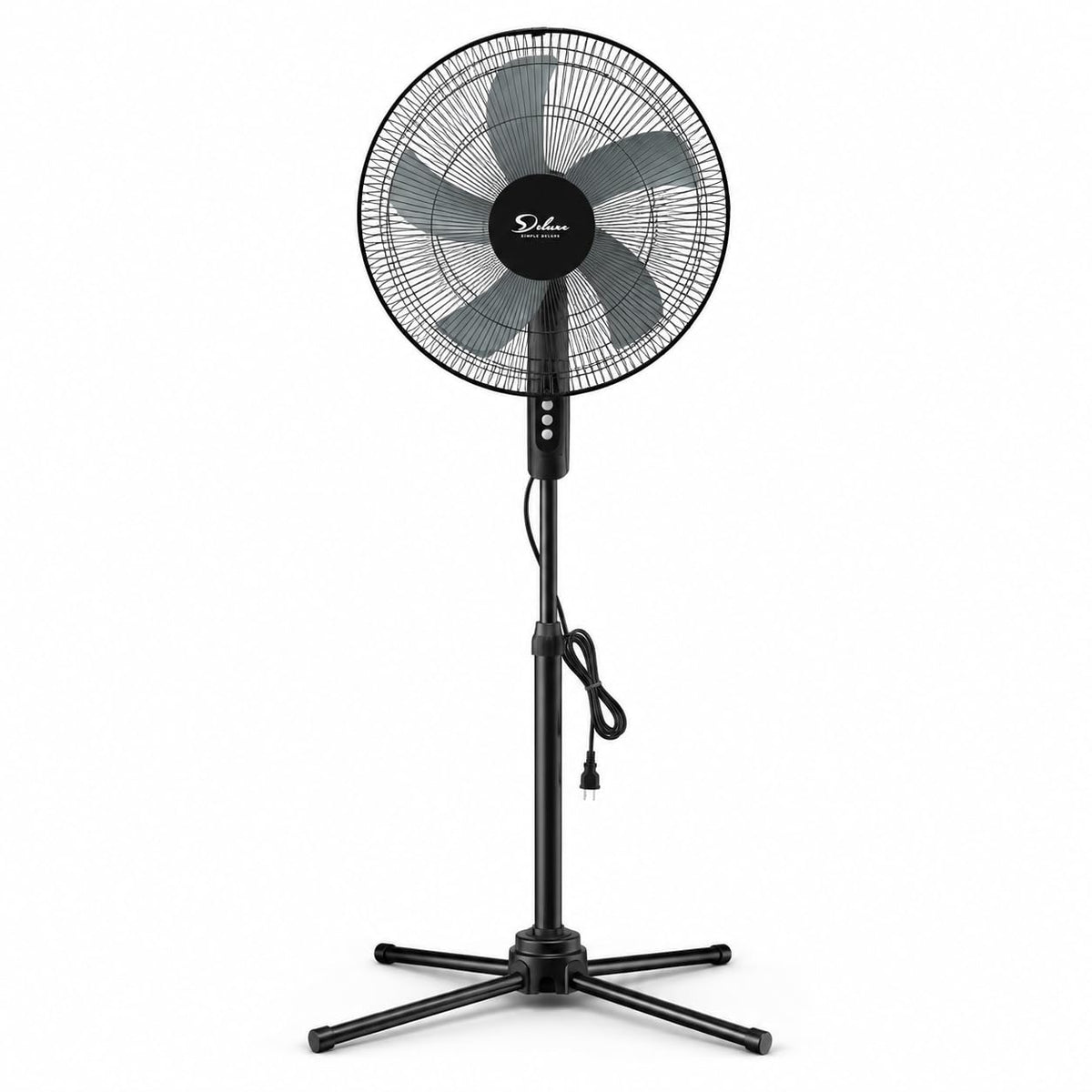 16" Oscillating Pedestal Fan, 3 Speed Standing Fan Z69459