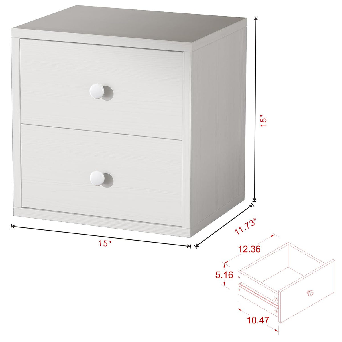 Pure White Cube Storage Organizer R3070