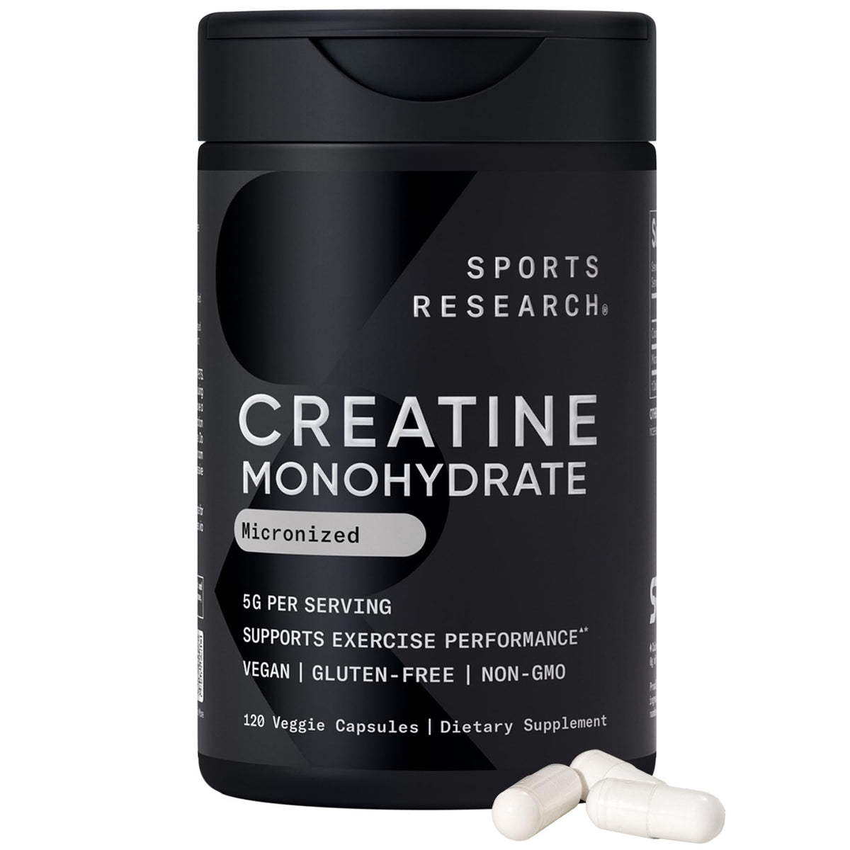 Creatine Monohydrate Capsules 5g, 120 Count X6829
