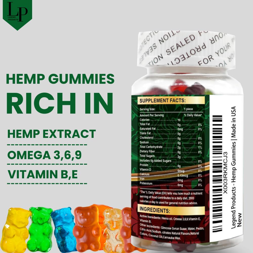Organic Hemp Extract Gummies 60 Gummies T846356