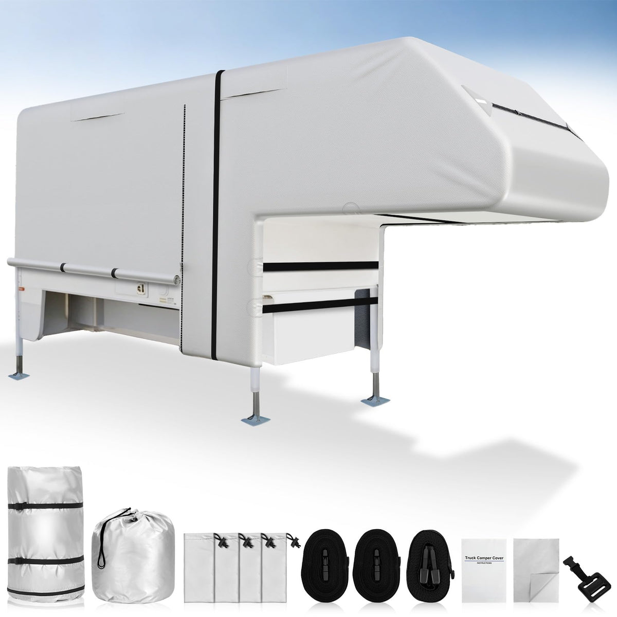 10-12ft Truck Camper Cover 300D Oxford W56625