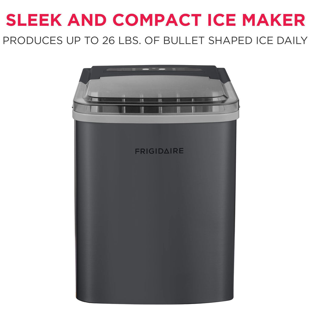 Portable 26 lb per Day Bullet Ice Maker Machine Black Stainless Steel F6451
