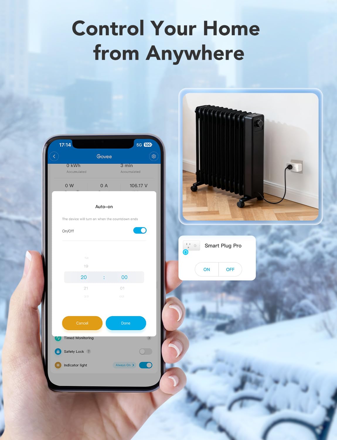 Smart Plug with Energy Monitoring, 1 Pack V307