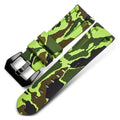 Camo Blue Grey Rubber Silicone Watch Band Y273184