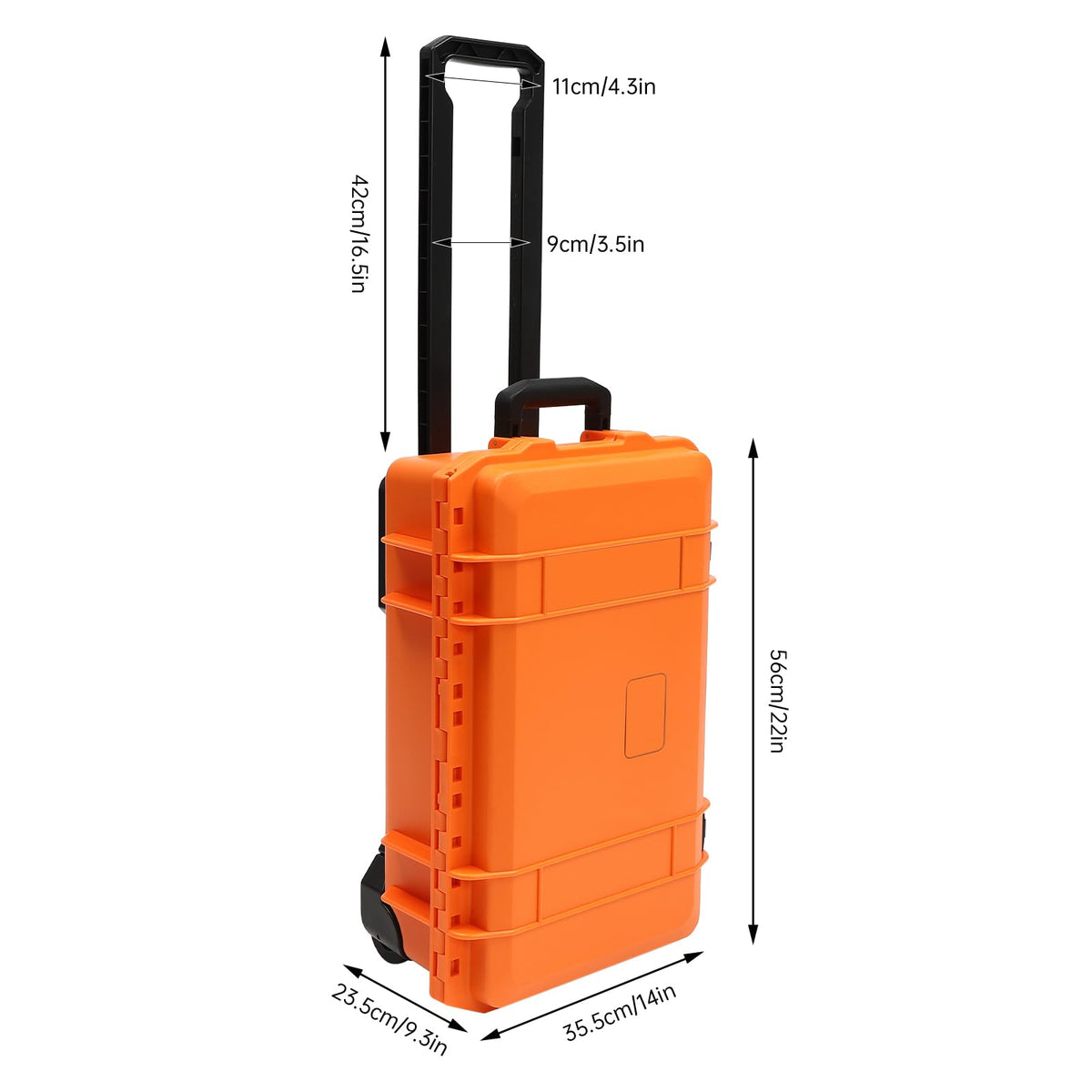 22" Rolling Waterproof Hard Camera Case with Customizable Foam A2637