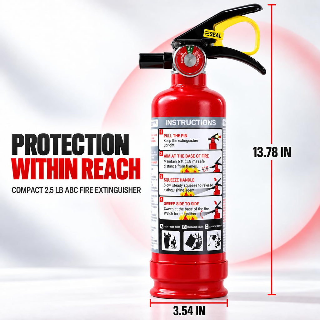 2.5 lb ABC Dry Chemical Fire Extinguishers 8-Pack N37609