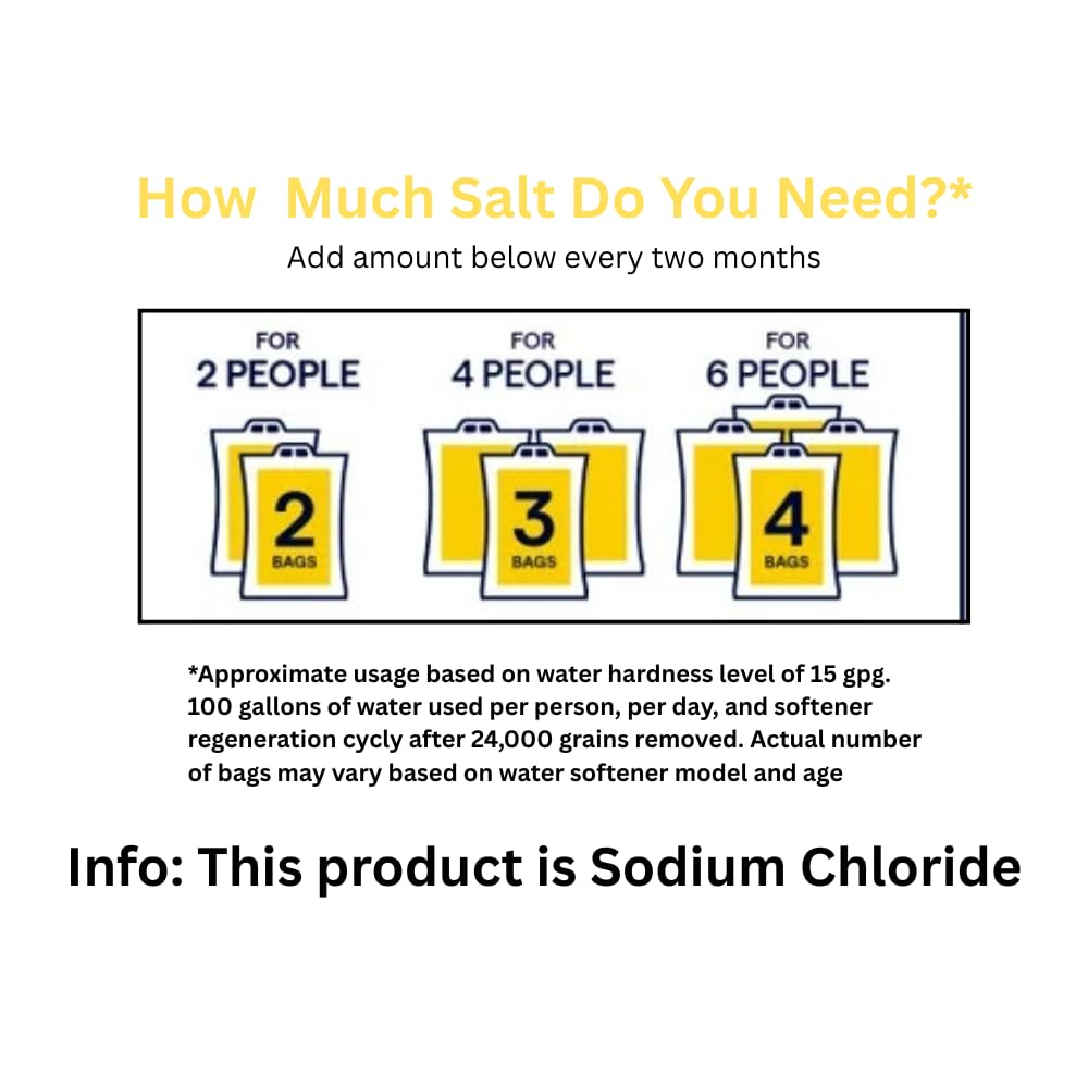 3 Pack Water Softener Salt Pellets 120 lbs Sodium Chloride O758