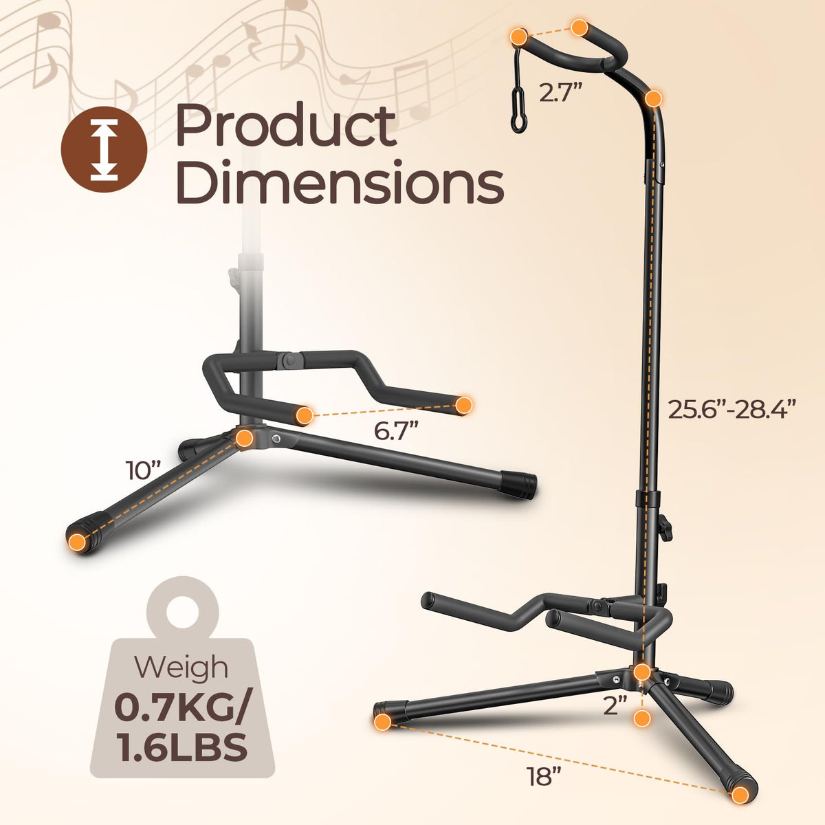 Adjustable Folding Guitar Stand P970839