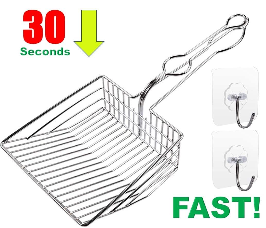 Metal Cat Litter Scoop with Holder A158224