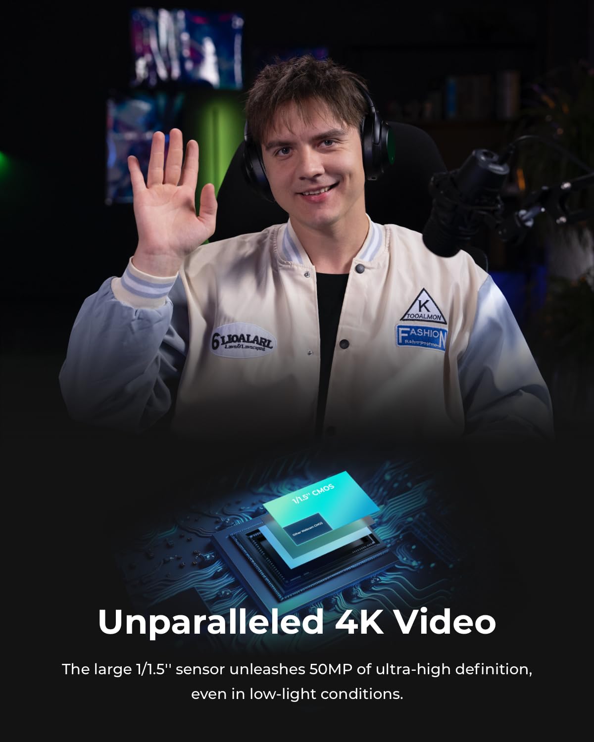 4K PTZ Webcam with Voice Control H828