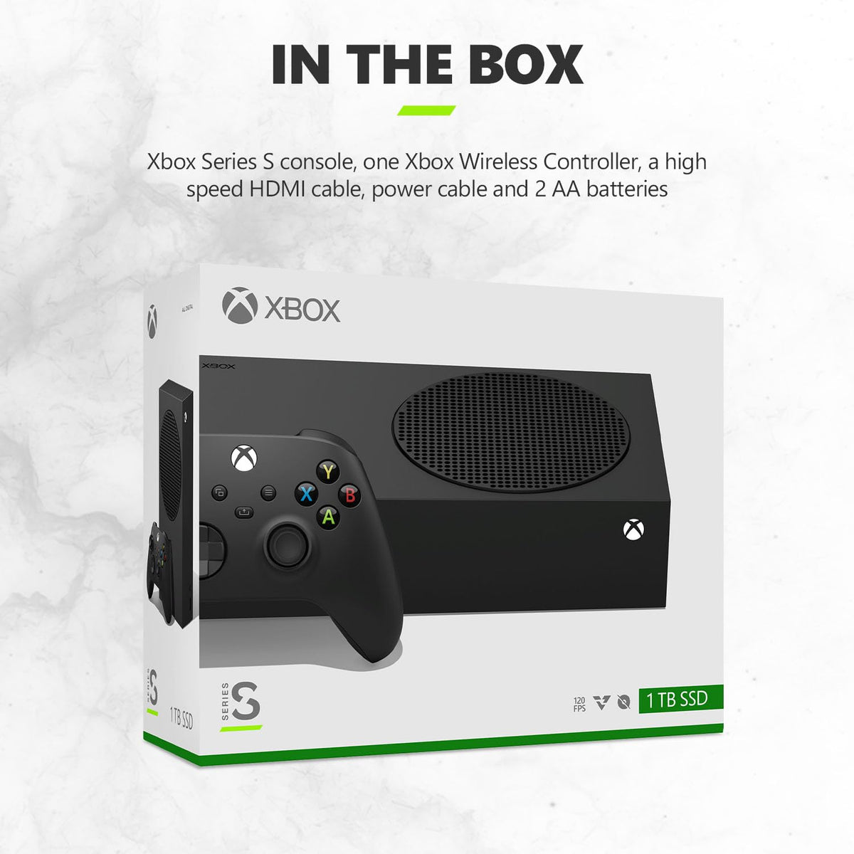 Xbox Series S 1TB SSD Console Carbon Black Wireless Controller X763