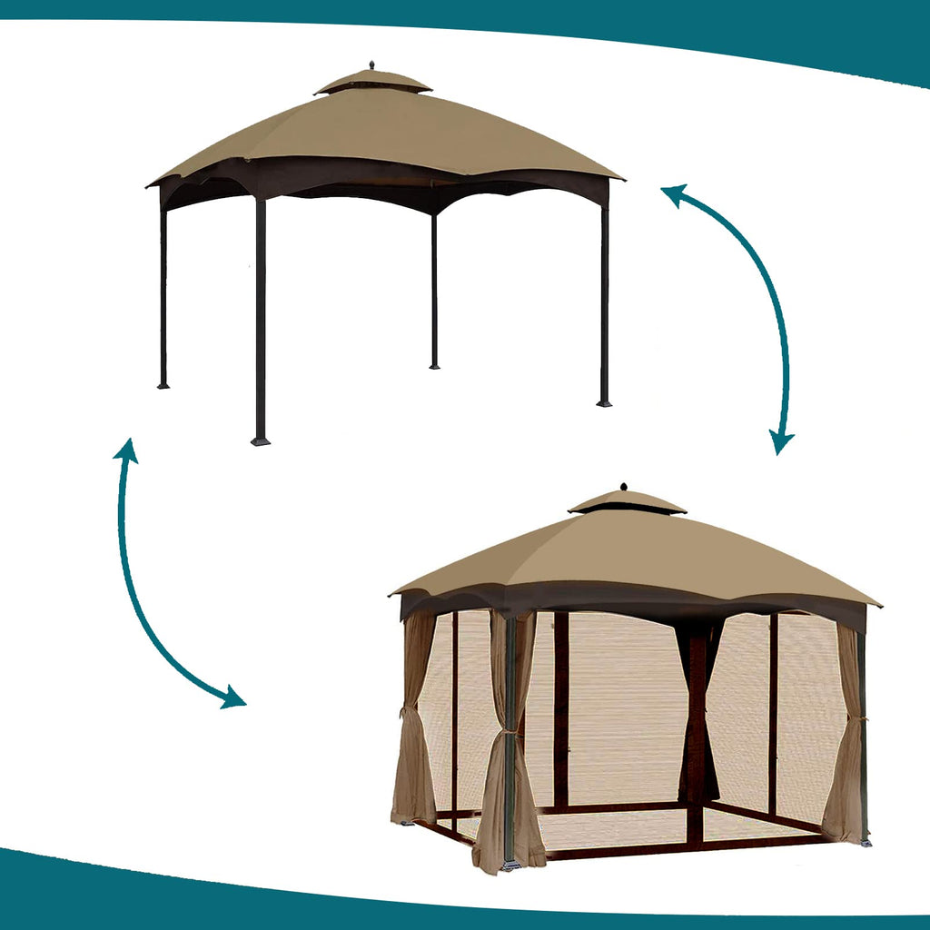 Brown 4-Panel Mosquito Netting P60673