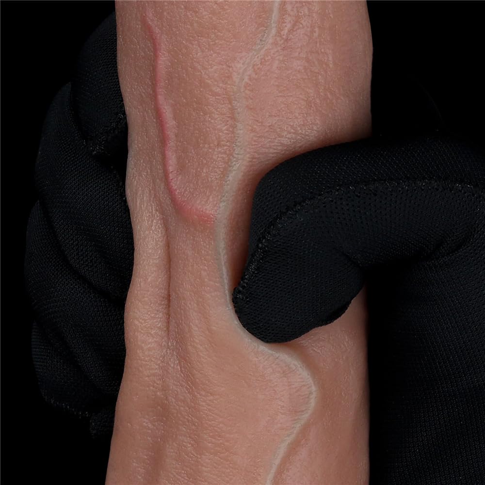 8.5" Realistic Uncut Dual Density Silicone Dildo with Suction Cup Y24798