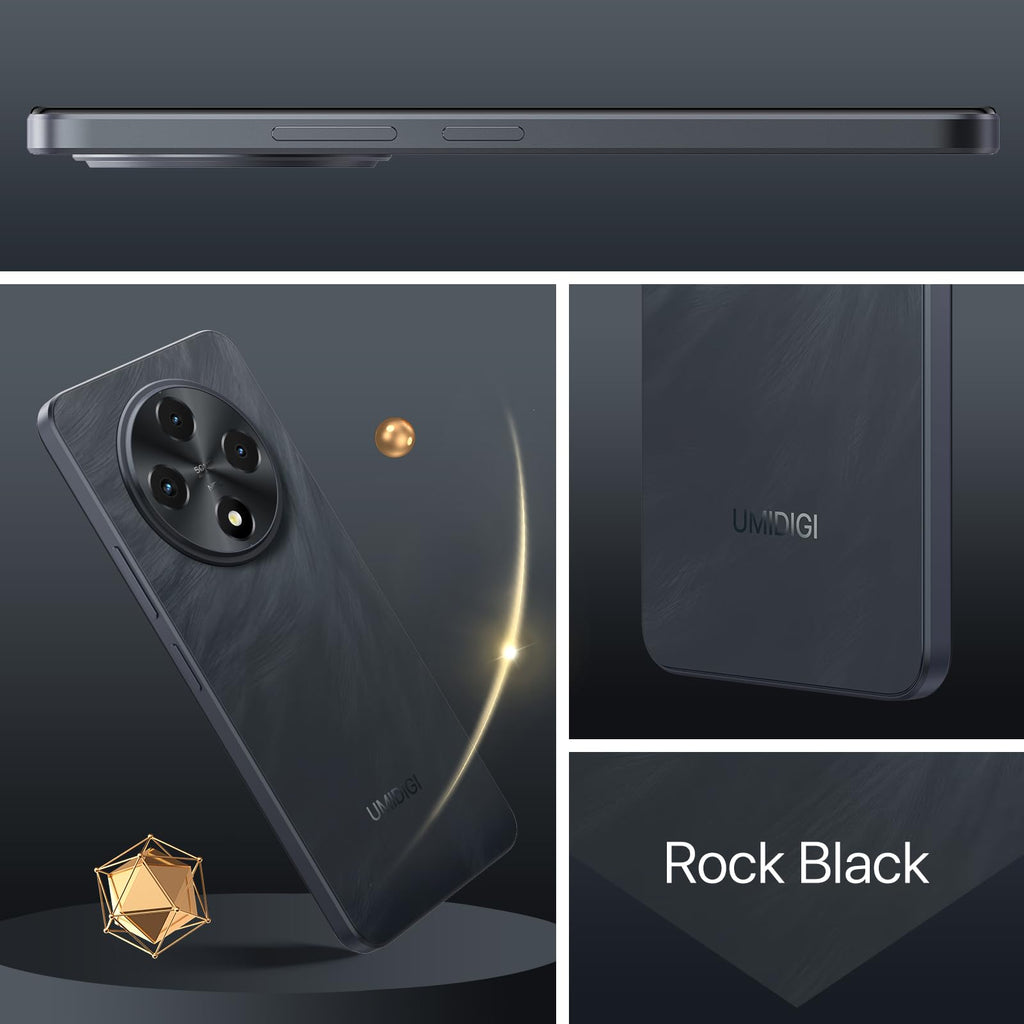 Android 14 6.9" HD+ 120Hz Octa-core 16GB +256GB 6000mAh 50MP Triple Camera Dual 4G LTE NFC Black Smartphone M68642