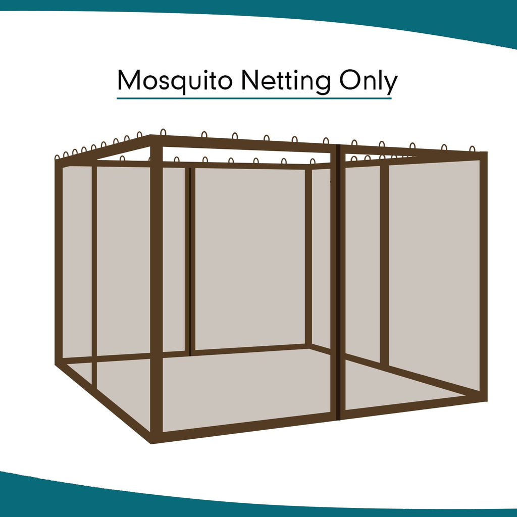 Brown 4-Panel Mosquito Netting P60673