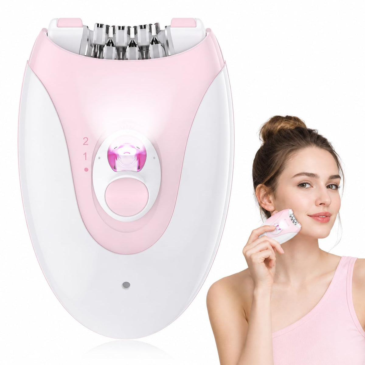 Electric Epilator with 36 Tweezers, 2 Speed Cordless USB W243257