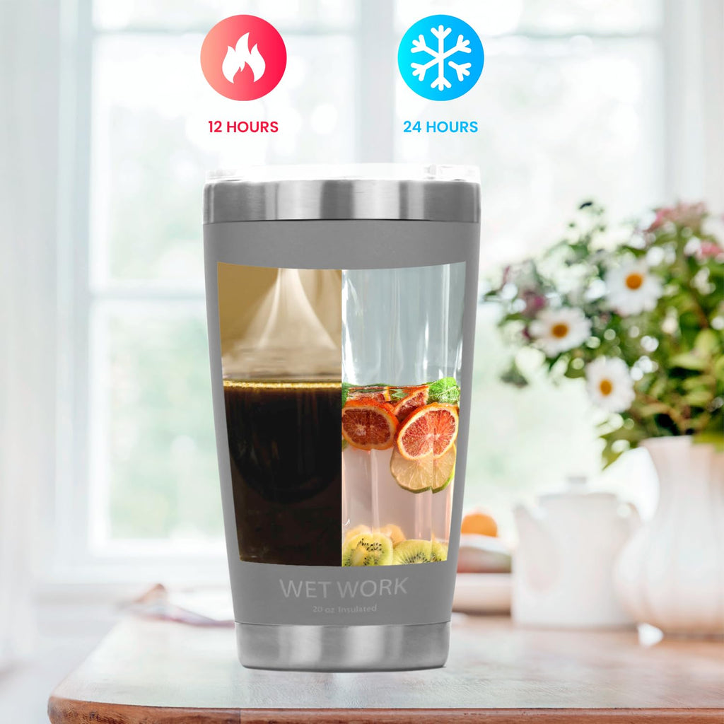 20 oz Stainless Steel Insulated Tumbler with Leak Proof Lid V324359