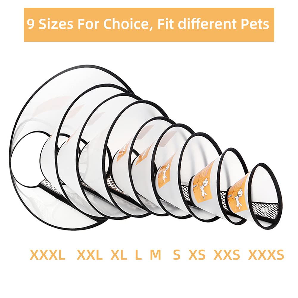 Adjustable Plastic Pet Recovery Collar Cone (S) M58949