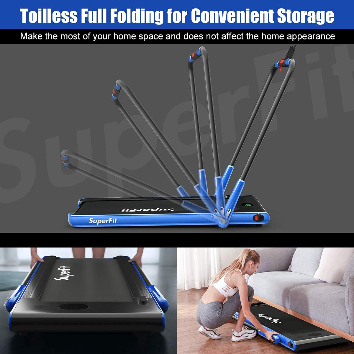 2 in 1 Folding Treadmill X566674