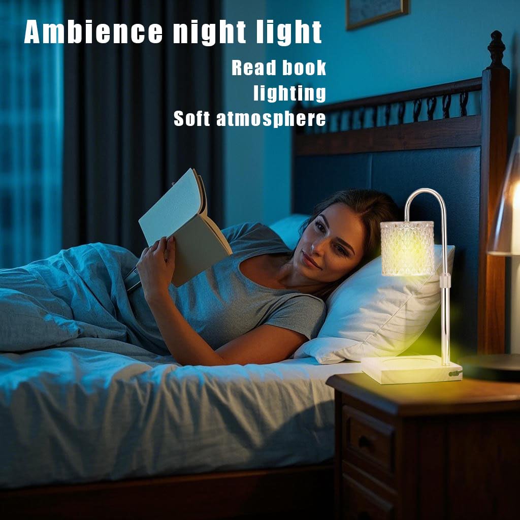 Flameless Candle Warmer Lamp with Timer, Dimmer, and Adjustable Height C466376