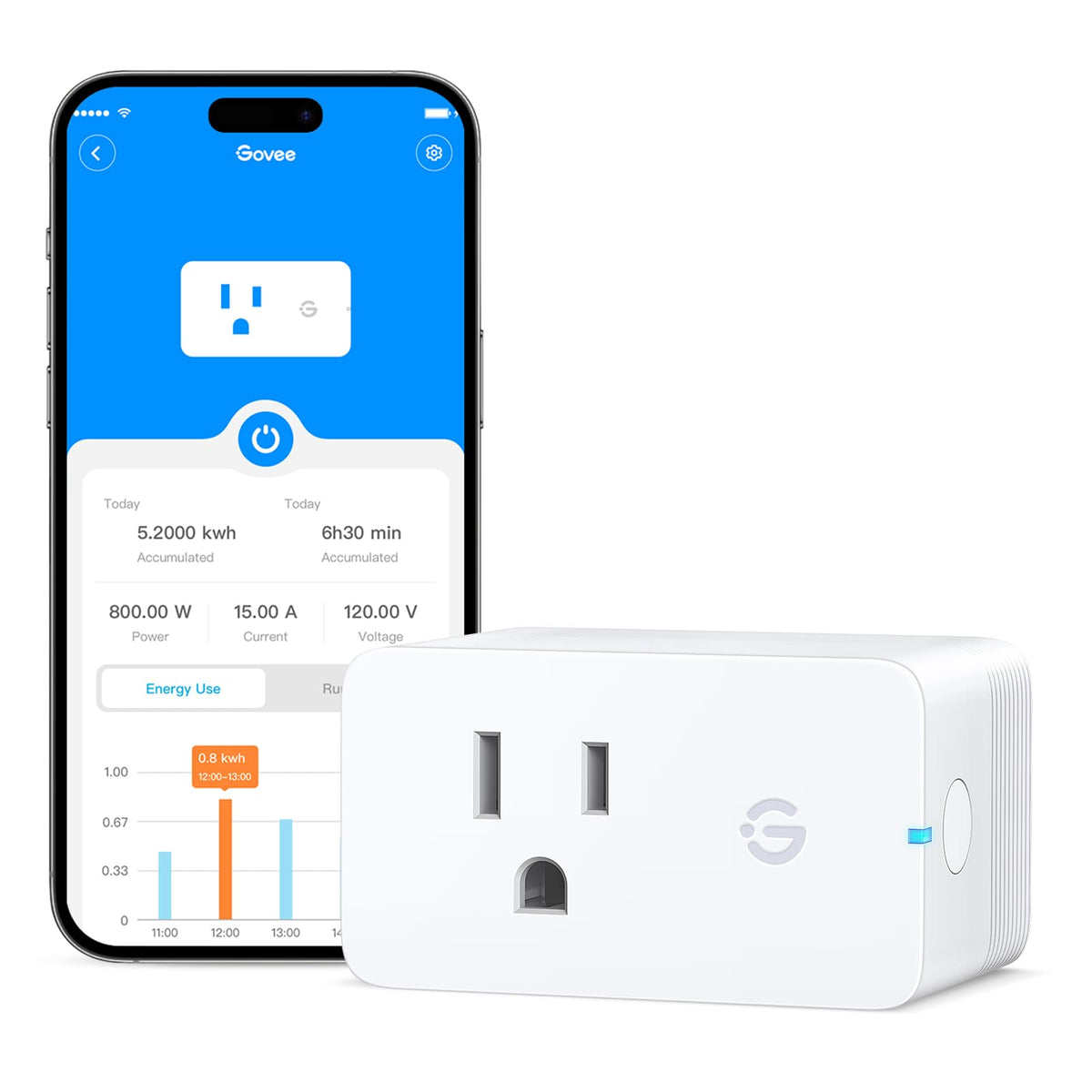 Smart Plug with Energy Monitoring, 1 Pack V307