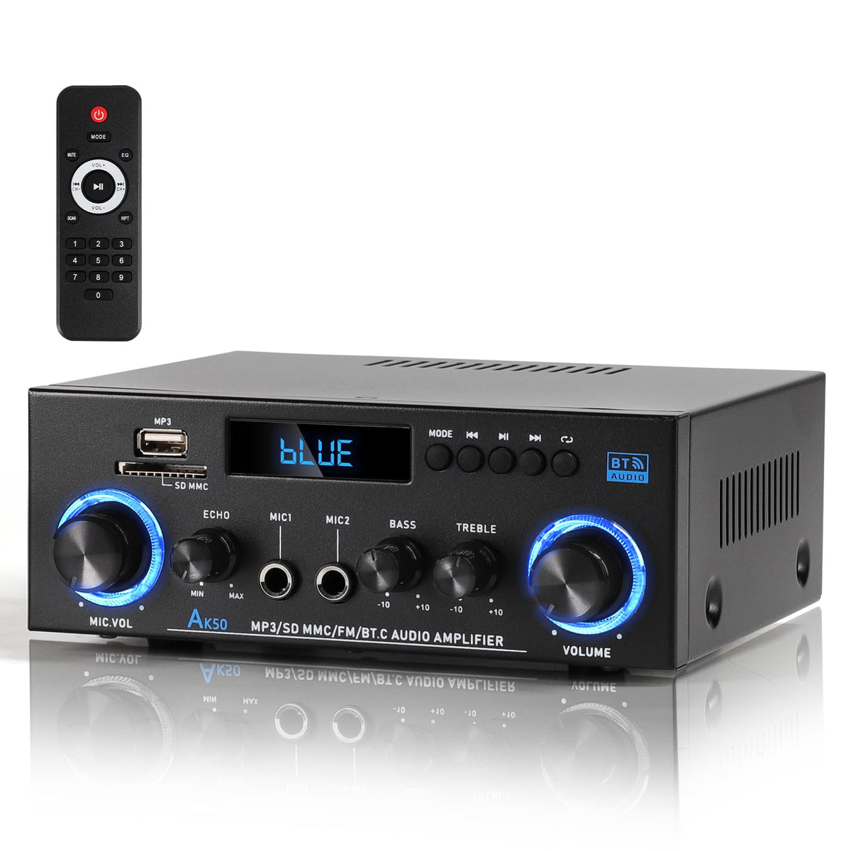 Bluetooth 5.0 2 Channel 400W Stereo Amplifier Q55362